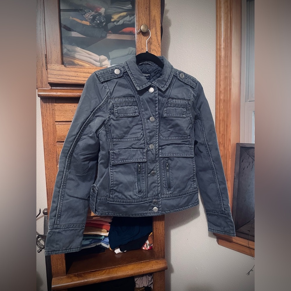 EUC Military Utility Jacket Grey Canvas